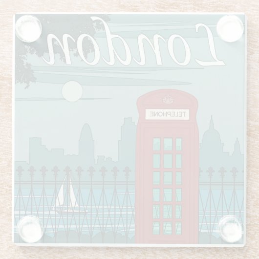 London Phone Booth Untersetzer (Rückseite)