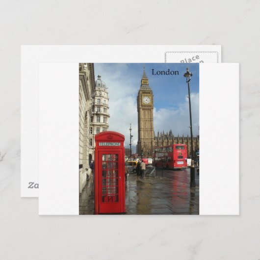 London Phone Box & Big Ben (St.K. Postkarte (Vorne/Hinten)