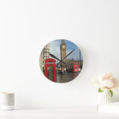 London Phone Box & Big Ben (St.K. Runde Wanduhr (Zuhause)