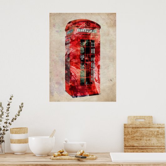 London Phone Box Poster (Küche)