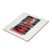 London Phone Box Vintag Souvenir Fliese (Seite)