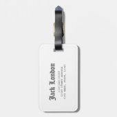 London Phone Box Vintag Souvenir Gepäckanhänger (Rückseite vertikal)