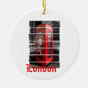 London Phone Box Vintag Souvenir Keramik Ornament