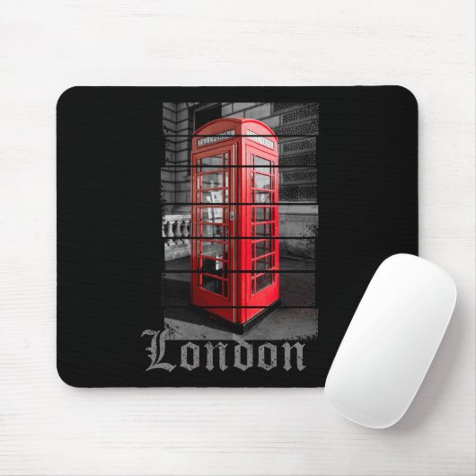 London Phone Box Vintag Souvenir Mousepad (Mit Mouse)
