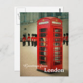 London Phone Cabin Postcard Postkarte (Vorne/Hinten)