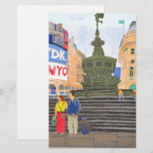 London, Piccadilly Circus Briefpapier (Vorne/Hinten)