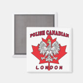 London Polnischer kanadischer Leaf Magnet (Vorderseite/Rückseite)
