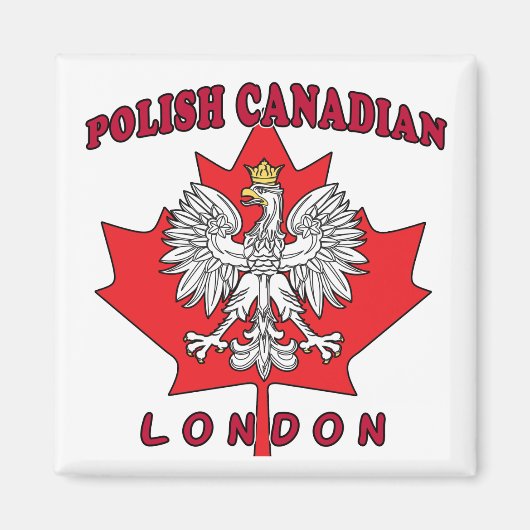 London Polnischer kanadischer Leaf Magnet (Vorne)