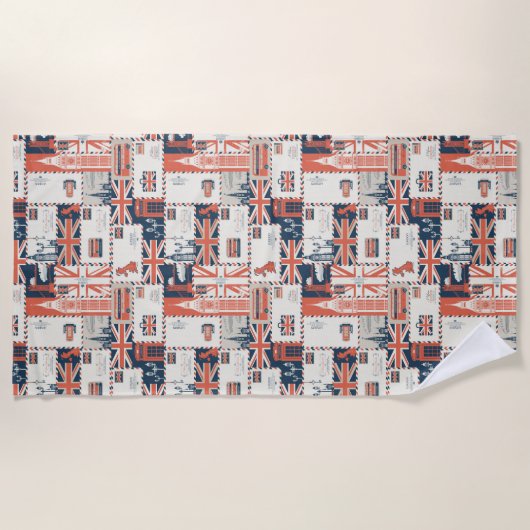 London Post Beach Handtuch (Vorderseite)