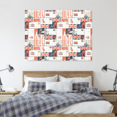 London Post Canvas Print Leinwanddruck (Insitu (Schlafzimmer))