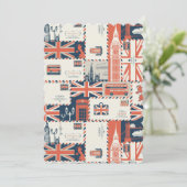 London Post Flat Greeting Card Einladung (Stehend Vorderseite)