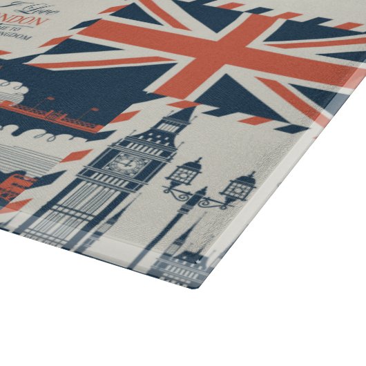 London Post Glass Cutting Board Schneidebrett (Ecke)