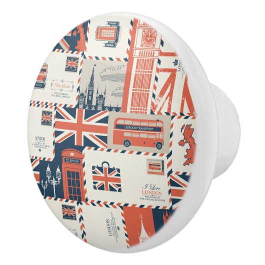 London Post Knob Keramikknauf (Rechts)