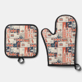 London Post Oven Mitt Set (Vorderseite)