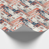 London Post Wrapping Paper Geschenkpapier (Ecke)