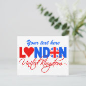 London Postcard - anpassen! Postkarte (Stehend Vorderseite)