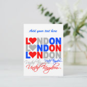 London Postcard - anpassen! Postkarte (Stehend Vorderseite)