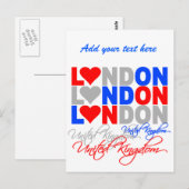 London Postcard - anpassen! Postkarte (Vorne/Hinten)