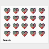 London Poster Heart Sticker (Blatt)