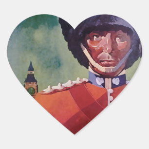 London Poster Heart Sticker