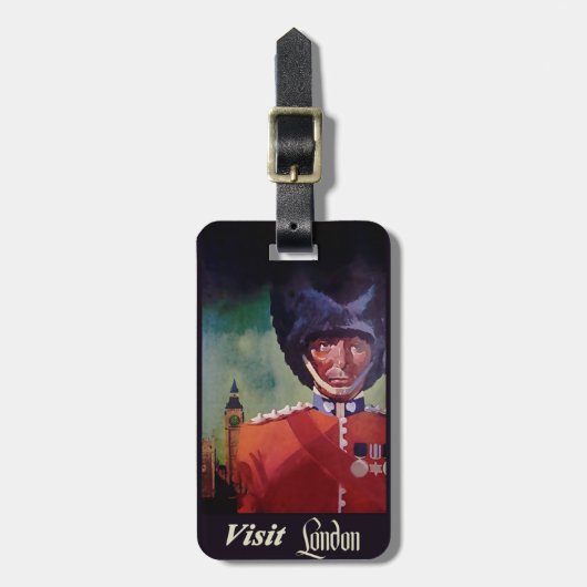 London Poster Luggage Tag Gepäckanhänger (Vorderseite vertikal)