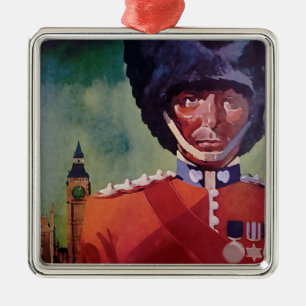 London Poster Metal Ornament Aus Metall