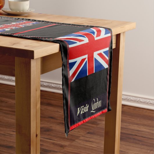 London Poster Table Runner Kurzer Tischläufer (Beispiel)