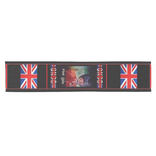 London Poster Table Runner Kurzer Tischläufer (Horizontal)