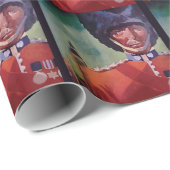 London Poster Wrapping Paper Geschenkpapier (Rolleneckpunkt)