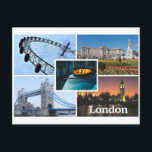 LONDON POSTKARTE<br><div class="desc">LONDON Postcard MULTI IMAGE</div>