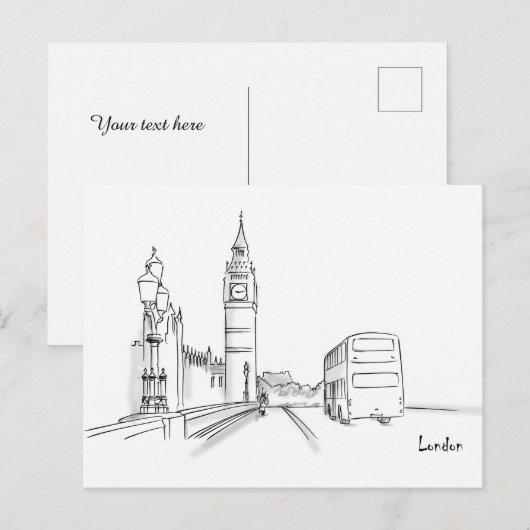 London Postkarte (Vorne/Hinten)