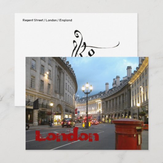London Postkarte (Vorne/Hinten)
