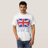 London-Postleitzahl SW15 mit Gewerkschafts-Jack T-Shirt (Vorne ganz)