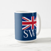 London-Postleitzahl SW4 mit Gewerkschafts-Jack Kaffeetasse (VorderseiteRechts)