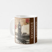 London-Poststempel Kaffeetasse (Vorderseite Links)