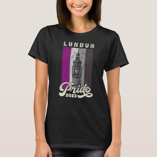 London Pride 2023, Big Ben, asexual Pride Flag Pre T-Shirt (Vorderseite)