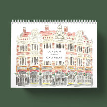 London Pubs Watercolor Kalender
