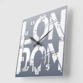 London Quadratische Wanduhr (Winkel)