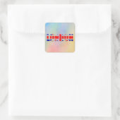 London Quadratischer Aufkleber (Tasche)