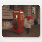 London Rainy Day Phone Box / Umbrella Mousepad (Vorne)