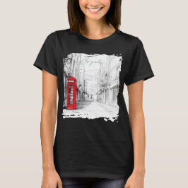 London Red Booth Artistic White Underbase T-Shirt