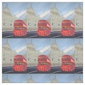 London Red Bus Baumwollgewebe Stoff (Muster)