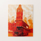 London Red Bus & Big Ben Art Travel Puzzle (Vertikal)