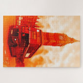 London Red Bus & Big Ben Art Travel Puzzle (Horizontal)