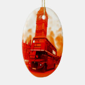 London Red Bus & Big Ben Keramikornament (Rechts)
