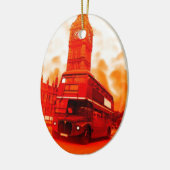 London Red Bus & Big Ben Keramikornament (Links)