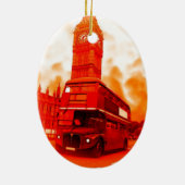 London Red Bus & Big Ben Keramikornament (Hinten)