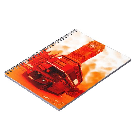 London Red Bus & Big Ben Notizblock (Linke Seite)