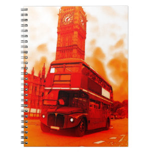 London Red Bus & Big Ben Notizblock