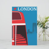 London Red Bus Briefpapier (Stehend Vorderseite)